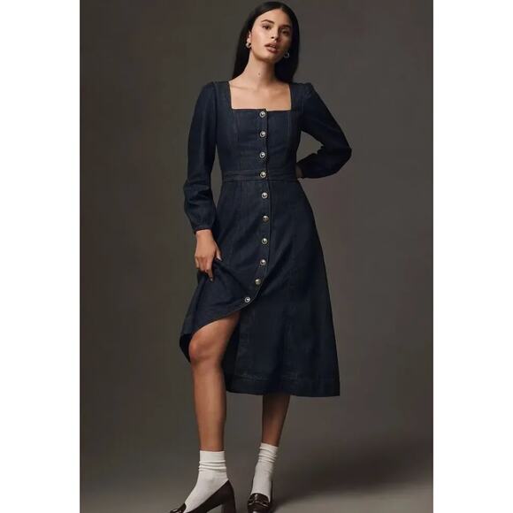 reformation celeste denim maxi dress Reformation Celeste Denim Maxi Dress 12